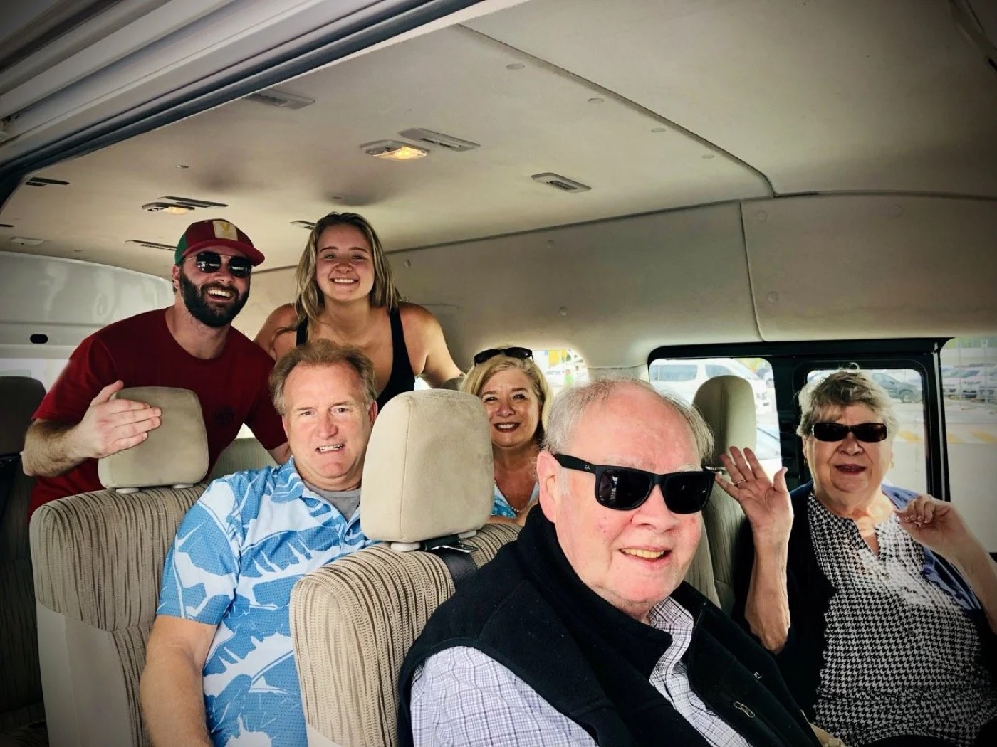 Three generations of one family on their private tour